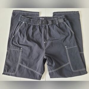 WXYZ Los Angeles Cargo Joggers Black Elastic Waist 32 x 30